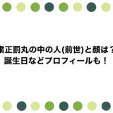 粛正罰丸の中の人(前世)と顔は？誕生日などプロフィールも！