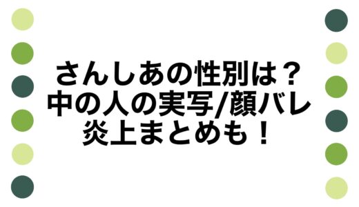 さんしあの性別は？中の人の実写/顔バレに炎上まとめも！