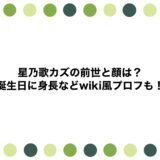 星乃歌カズの前世と顔は？誕生日に身長などwiki風プロフも！