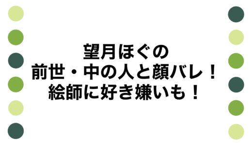 望月ほぐのの前世・中の人と顔バレ！絵師に好き嫌いも！
