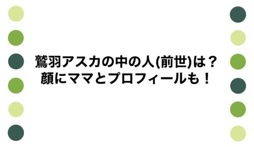 鷲羽アスカの中の人(前世)は？顔にママとプロフィールも！