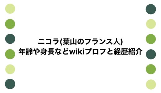 ニコラ(葉山のフランス人)の年齢や身長などwikiプロフと経歴紹介