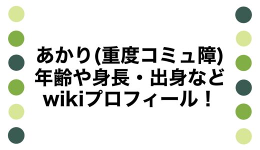 あかり(重度コミュ障)の年齢や身長・出身などwikiプロフィール！