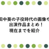 田中葵の子役時代の画像や出演作品まとめ！現在までを紹介