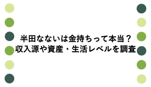 半田なないは金持ちって本当？収入源や資産・生活レベルを調査