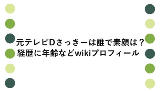元テレビDさっきーは誰で素顔は？経歴に年齢などwikiプロフィール