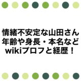 情緒不安定な山田さんの年齢や身長・本名などwikiプロフと経歴！