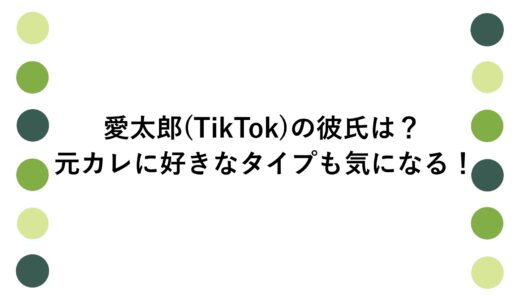 愛太郎(TikTok)の彼氏は？元カレに好きなタイプも気になる！