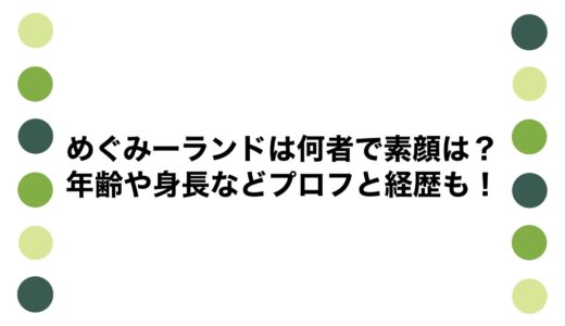めぐみーランドは何者で素顔は？年齢や身長などプロフと経歴も！